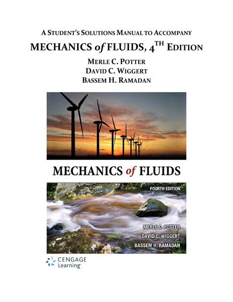 MECHANICS OF FLUIDS POTTER SOLUTION MANUAL 4TH EDITION Ebook Doc