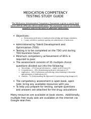 MEDICATION COMPETENCY TEST ANSWERS Ebook Epub