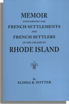 MEMOIR CONCERNING THE FRENCH SETTLEMENTS AND FRENCH SETTLERS IN THE COLONY OF RHODE ISLAND  Ebook Doc