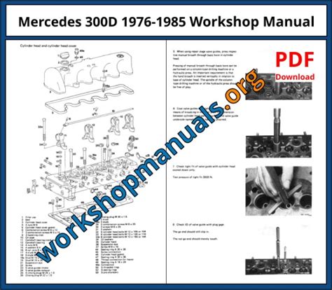 MERCEDES BENZ 300D 300TD Repair Manual Pdf 1977 PDF