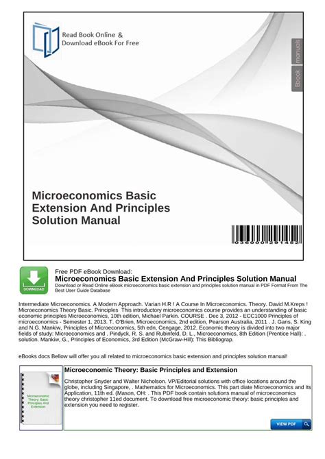 MICROECONOMICS KREPS SOLUTION MANUAL Ebook Epub