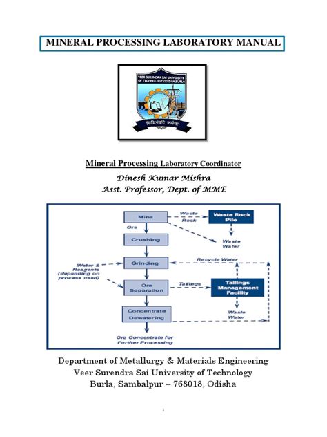 MINERAL PROCESSING LABORATORY MANUAL Ebook Epub