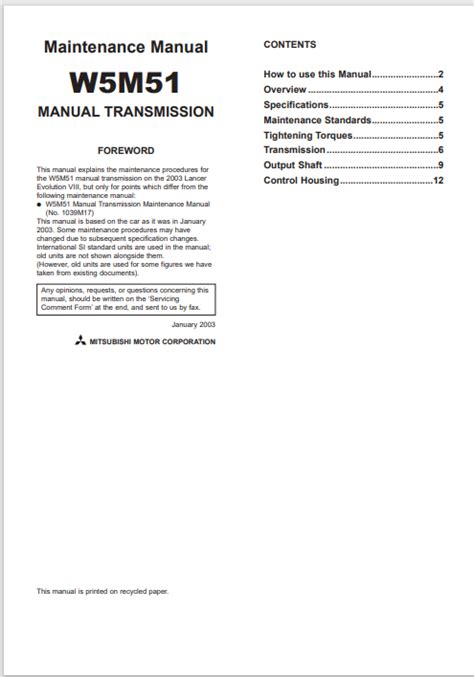 MITSUBISHI FM515 WORKSHOP MANUAL Ebook Kindle Editon