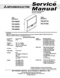 MITSUBISHI VS 50609 SERVICE MANUAL Ebook PDF