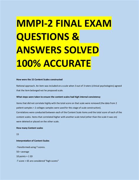 MMPI QUESTIONS AND ANSWERS Ebook Doc