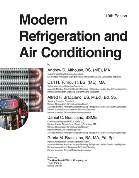 MODERN REFRIGERATION AND AIR CONDITIONING 19TH EDITION Ebook Epub