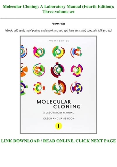 MOLECULAR CLONING A LABORATORY MANUAL PDF FREE DOWNLOAD Ebook Doc