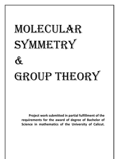 MOLECULAR SYMMETRY GROUP THEORY ANSWERS TO pdf Reader