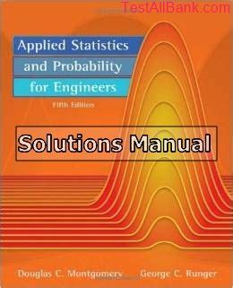 MONTGOMERY APPLIED STATISTICS 5TH SOLUTION MANUAL Ebook Kindle Editon