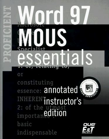 MOUS Essentials Word Doc