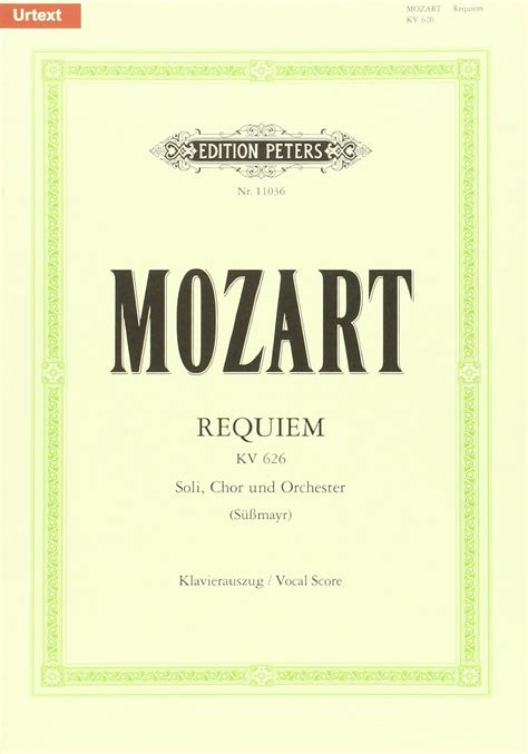 MOZART REQUIEM  VOCAL SCORE Ebook Epub