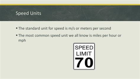 MPH in MPS: A Comparison of Two Units of Speed