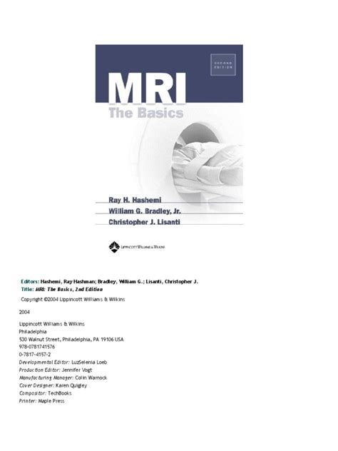 MRI.The.Basics.2nd.Edition Ebook PDF