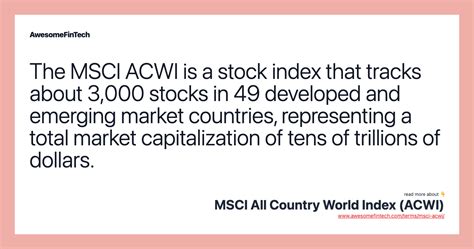 MSCI ACWI NR USD: A Comprehensive Guide for Investors