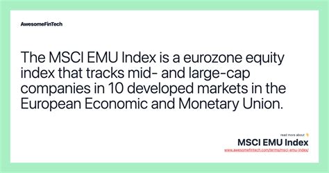 MSCI EU Index: Unlock Investment Opportunities in the European Market