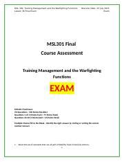 MSL 302 FINAL EXAM ANSWERS Ebook Reader