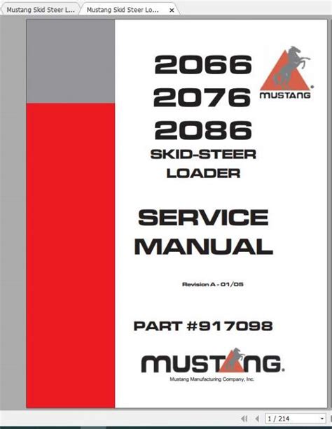 MUSTANG SKID STEER 2076 SERVICE MANUAL Ebook Epub