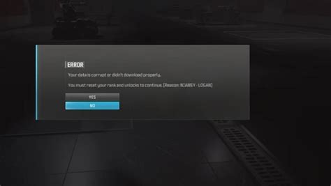 MW3: Your Data is Corrupted: Reset Rank