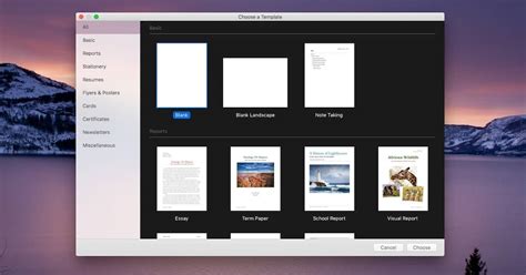 Mac Os Pages Templates