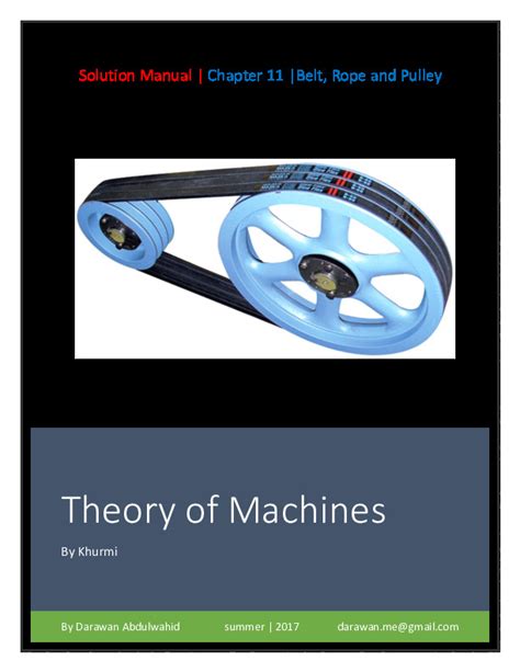 Machine Theory Manual Solution Doc