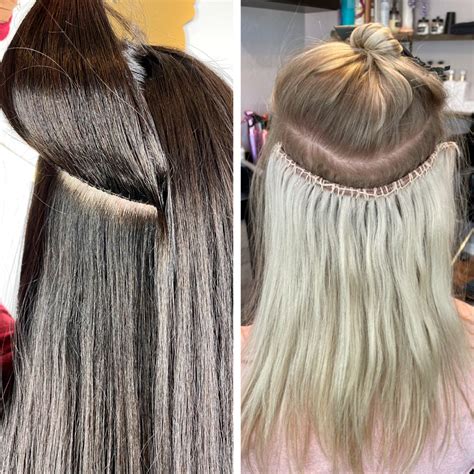 Machine-made weave hair extensions