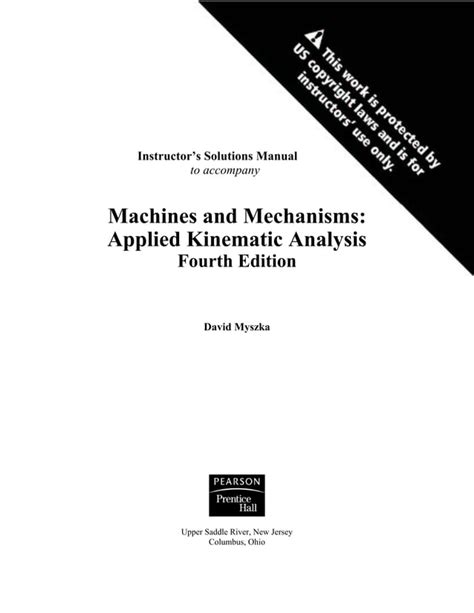 Machines And Mechanisms Applied Kinematic Analysis Solutions Epub