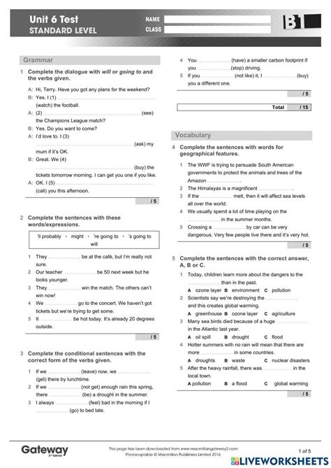 Macmillan Gateway B1 Workbook Answers Unit 6 Kindle Editon