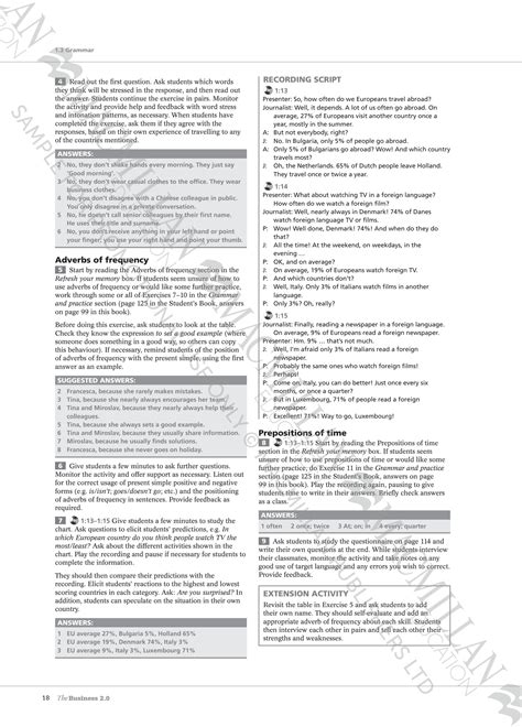 Macmillan The Business Intermediate Answer Keys PDF