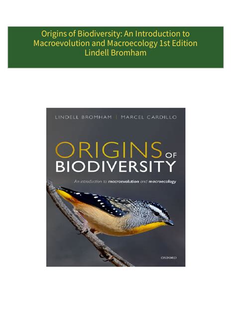 Macroecology 1st Edition PDF