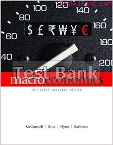 Macroeconomics 13th Canadian Edition Mcconnell Test Bank PDF PDF