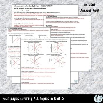 Macroeconomics Unit 3 Study Guide Answer Key