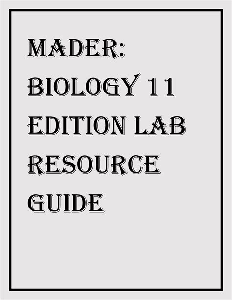 Mader Biology 11th Edition Lab Answers Doc