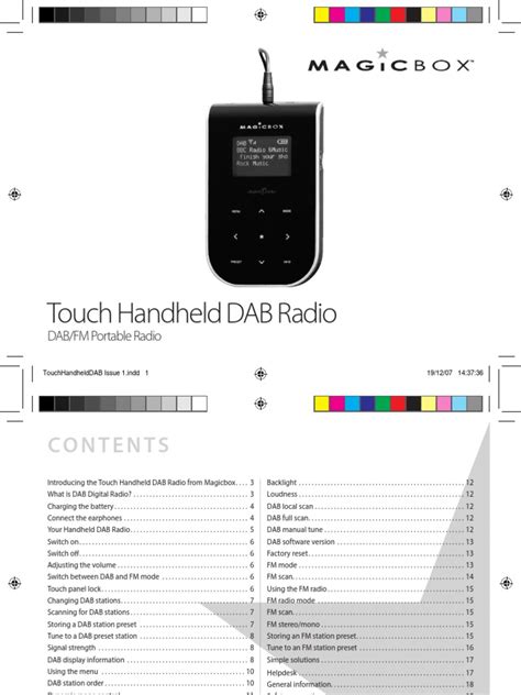 Magicbox Touch Dab Radio Reset Ebook Reader