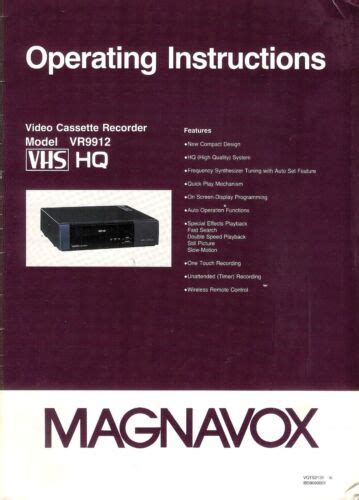 Magnavox Vhs Hq Manual Ebook Epub