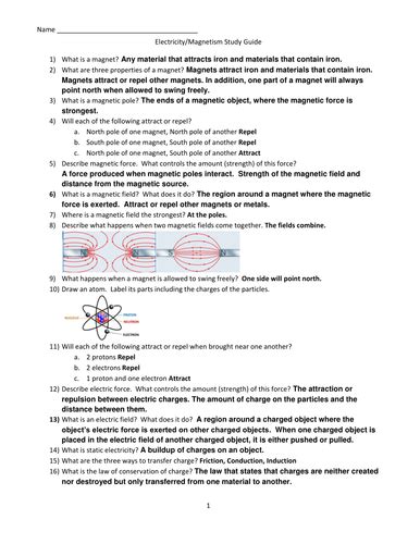 Magnetic Fields Physics Study Guide Answers Epub