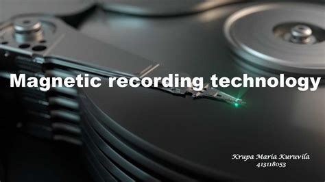 Magnetic recording: