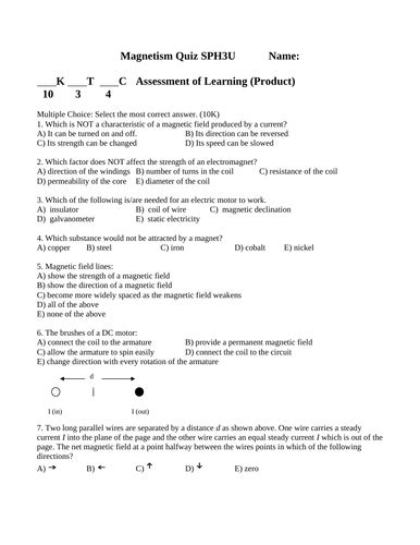 Magnetism Quiz Questions And Answers Epub