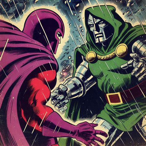 Magneto vs Doctor Doom: A Cosmic Clash of Wills and Power