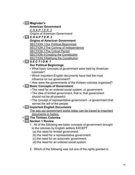 Magruder American Government Chapter Assessment Answers Reader