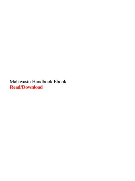 Mahavastu Handbook Pdf Free Download Ebook Epub