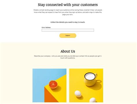 Mailchimp Landing Page Templates