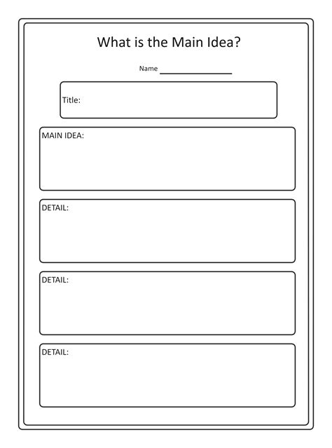 Main Idea Template