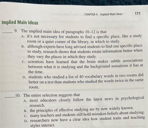 Main Ideas Test A Answer Ten Steps Doc