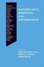 Maintenance, Modeling and Optimization 1st Edition Epub