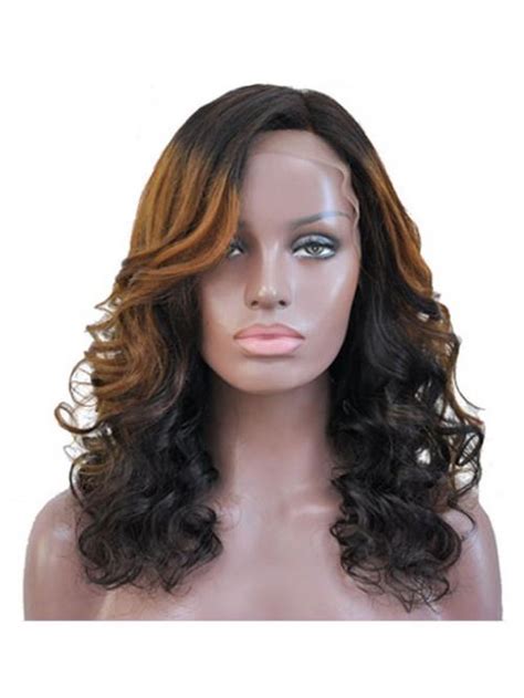 Majestic Mane: 16" Shoulder-Length Wavy Full Lace Black Wigs for Empowered Ladies