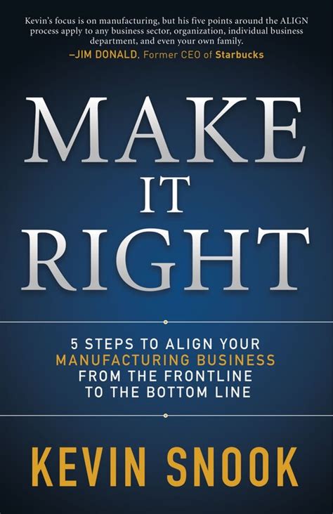 Make It Right 5 Steps to Align Your Manufacturing Business from the Frontline to the Bottom Line Reader