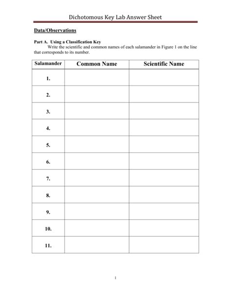 Making A Dichotomous Key Lab Answers Kindle Editon