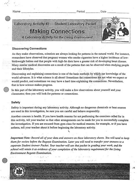 Making Connections Laboratory Activity 2 Answers Doc