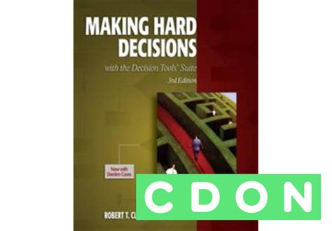 Making Hard Decisions With Decision Tools Solution Epub