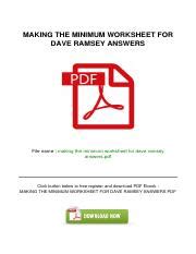 Making The Minimum Student Activity Sheet Answers Epub